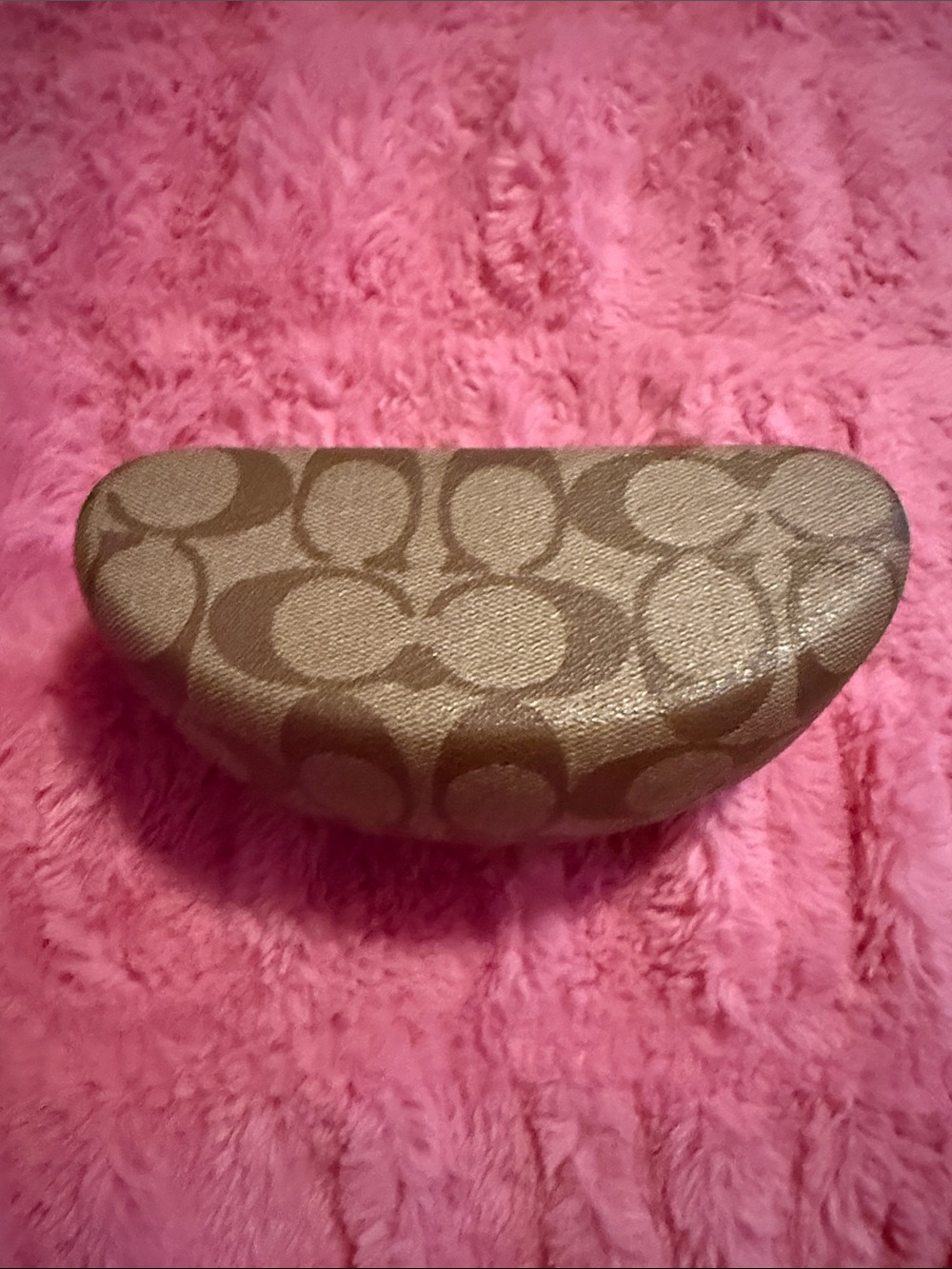 Coach Brown Signature Pattern Eyewear Case - Picture 3 of 3